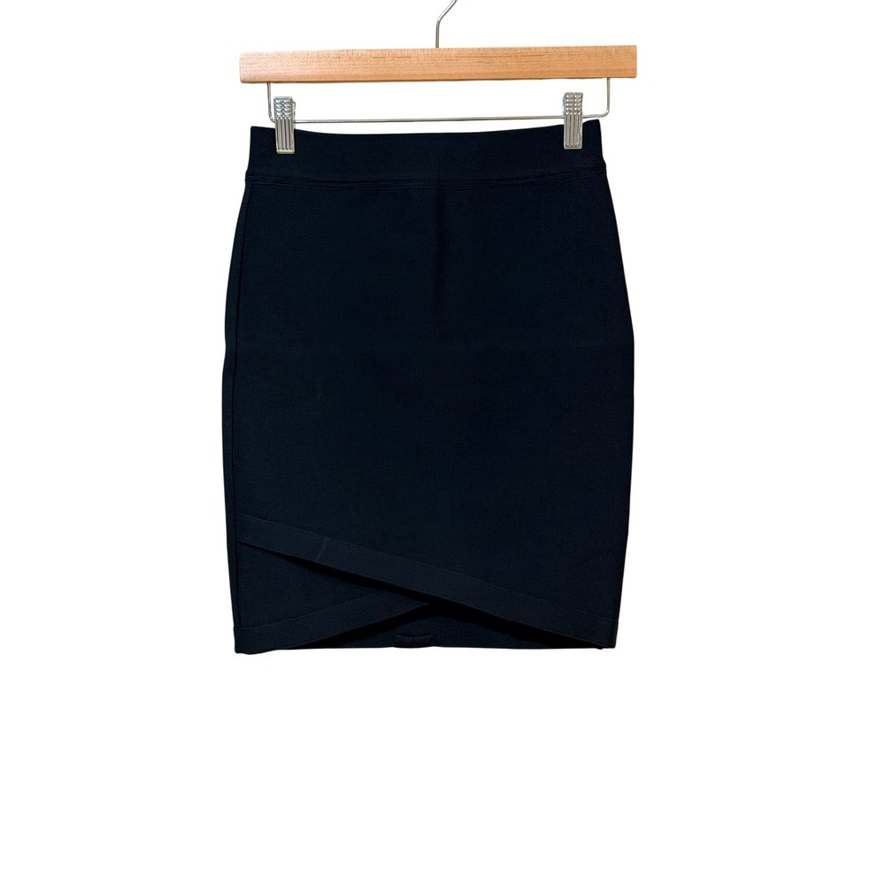 Ten by Babaton Black Bandage Mini Skirt Tulip Hem Bodycon  Size S